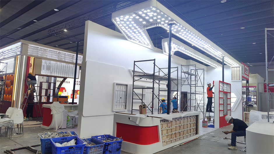 東方藥業(yè)展覽展臺搭建現(xiàn)場